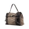 Yves Saint Laurent Muse Two handbag in grey and brown suede - 00pp thumbnail