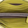 Bottega Veneta Portefeuille zippé wallet in yellow braided leather - Detail D2 thumbnail