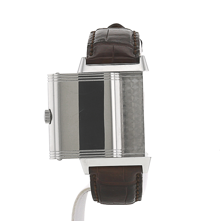 Montre Jaeger-LeCoultre Reverso Grande Taille  grand modèle en acier Ref :  270862 Vers  2010 - Detail D2