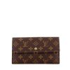Billetera Louis Vuitton Sarah en lona Monogram revestida y cuero marrón - 360 thumbnail