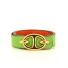 Cintura Hermès Ceinture in pelle Swift verde e arancione - 360 thumbnail