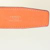 Cintura Hermès Ceinture in pelle Swift verde e arancione - Detail D1 thumbnail
