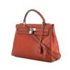 Hermes Kelly 32 cm handbag in rust-coloured box leather - 00pp thumbnail