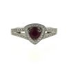 Mauboussin Dream and Love ring in white gold and diamonds and in ruby - 360 thumbnail