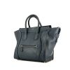 Celine Luggage Mini handbag in blue leather - 00pp thumbnail