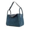 Hermes Lindy handbag in blue leather and blue doblis calfskin - 00pp thumbnail