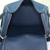Hermes Lindy handbag in blue leather and blue doblis calfskin - Detail D2 thumbnail