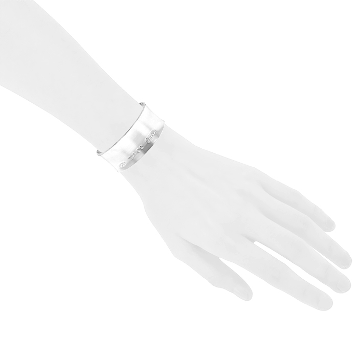 Bracciale rigido aperto Tiffany & Co 1837 in argento - Detail D1