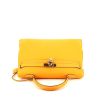Hermes Kelly 35 cm handbag in yellow epsom leather - 360 Front thumbnail