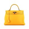 Hermes Kelly 35 cm handbag in yellow epsom leather - 360 thumbnail
