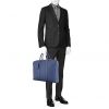 Louis Vuitton briefcase in blue leather - Detail D1 thumbnail