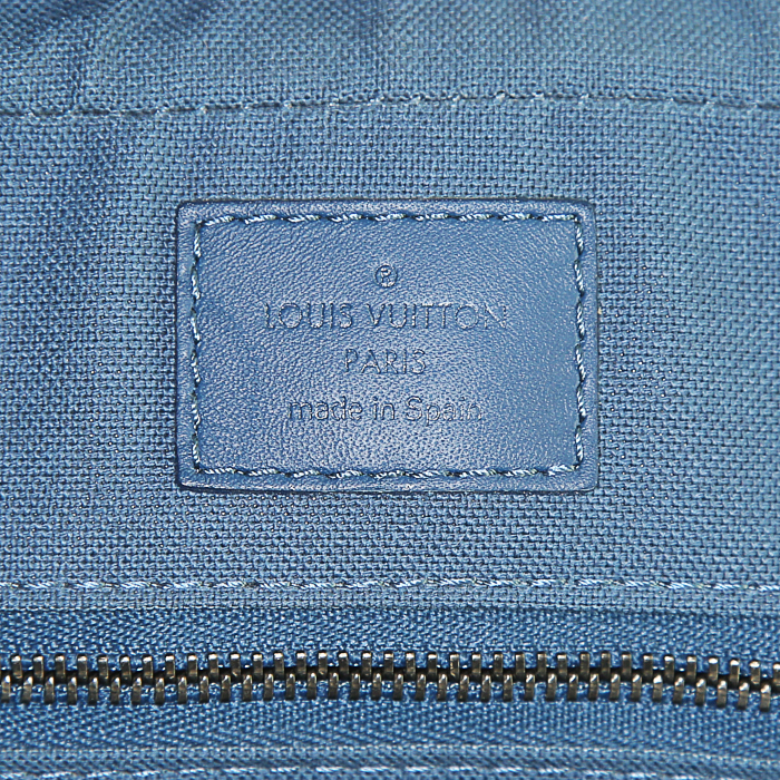 Louis Vuitton briefcase in blue leather - Detail D3