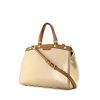 Louis Vuitton Brea handbag in beige monogram patent leather and natural leather - 00pp thumbnail