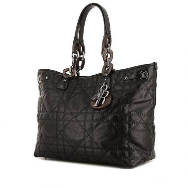 Bolso Cabás Dior Panarea en lona cannage marrón y cuero marrón