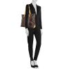 Shopping bag Louis Vuitton Piano in tela monogram cerata e pelle naturale - Detail D1 thumbnail