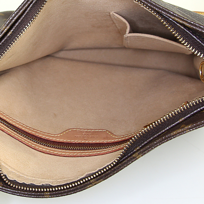 Bolso de mano Louis Vuitton Looping modelo grande en lona Monogram revestida y cuero natural - Detail D2