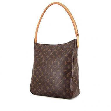Louis Vuitton Looping large model handbag in monogram canvas and natural leather