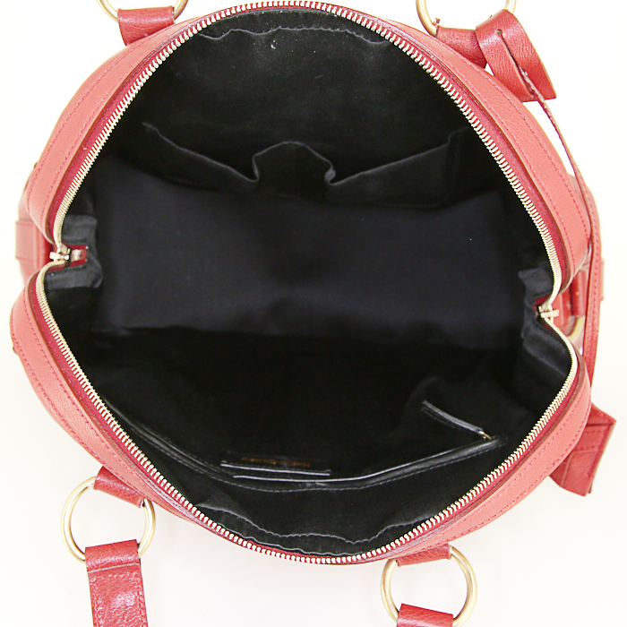 Borsa Yves Saint Laurent Muse modello grande in pelle rossa - Detail D2