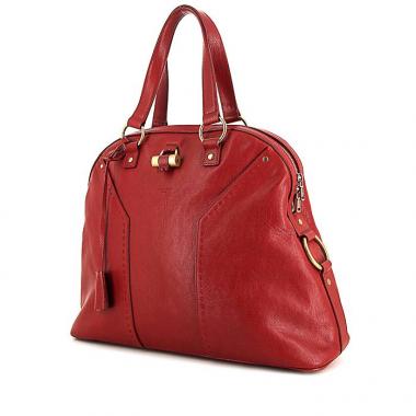 Sac à main Yves Saint Laurent Muse grand modèle en cuir rouge