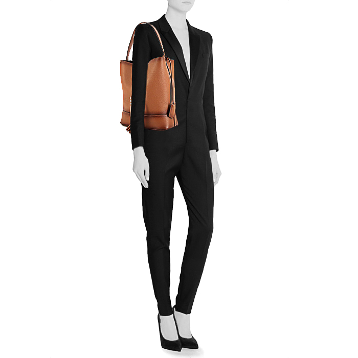 Bolso de mano Louis Vuitton en cuero degradado marrón - Detail D1