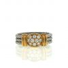 Fred Force 10 ring in stainless steel,  yellow gold and diamonds - 360 thumbnail
