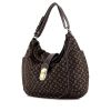 Louis Vuitton Romance bag worn on the shoulder or carried in the hand in brown linen canvas and brown leather - 00pp thumbnail