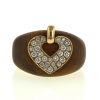 Poiray Coeur Secret ring in wood,  yellow gold and diamonds - 360 thumbnail