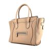 Bolso para llevar al hombro Celine Luggage Shoulder en cuero beige y junco marrón - 00pp thumbnail