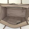 Celine Luggage Shoulder shoulder bag in beige leather and brown piping - Detail D2 thumbnail
