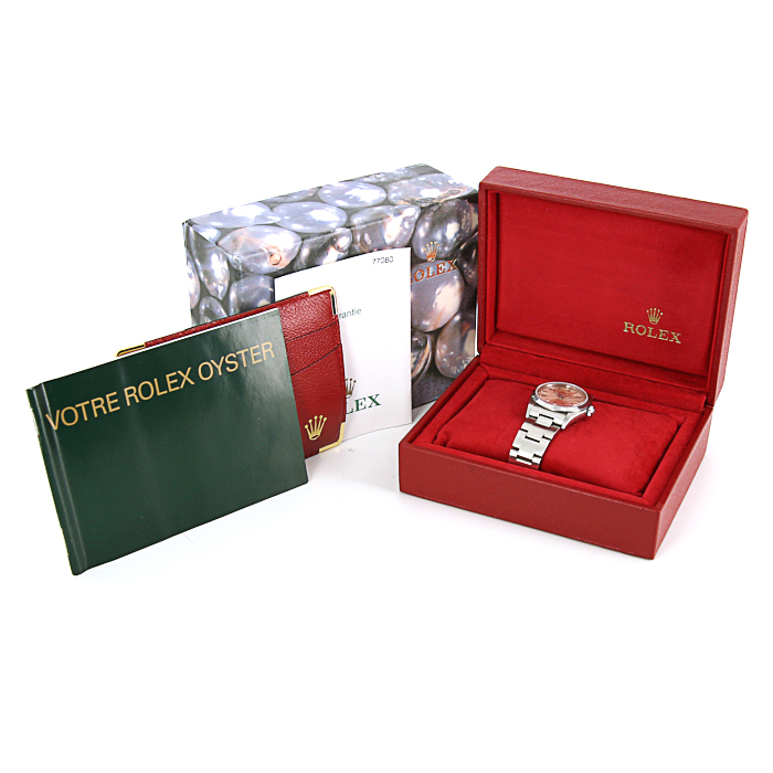 Rolex Oyster Perpetual watch in stainless steel Ref:  77080 Circa  2003 - Detail D2