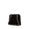 Clutch de noche Chanel en terciopelo negro - 00pp thumbnail