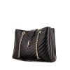 Saint Laurent Grand Shopping shopping bag in black quilted leather - 00pp thumbnail