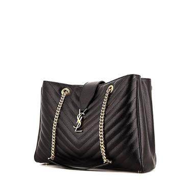 Shopping bag Saint Laurent Grand Shopping in pelle trapuntata nera