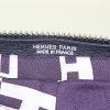 Shopping bag Hermes Silky Pop - Shop Bag in tela con stampa bicolore viola e bianca H e pelle viola - Detail D4 thumbnail