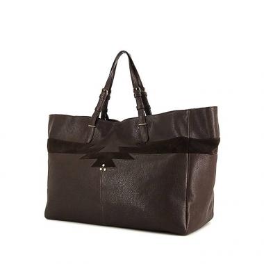 Shopping bag Jerome Dreyfuss in pelle marrone e camoscio marrone