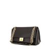 Mulberry bag worn on the shoulder or carried in the hand in black grained leather - 00pp thumbnail