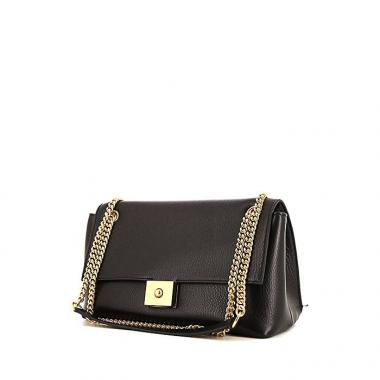 Sac porté épaule ou main Mulberry en cuir grainé noir