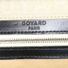 Shopping bag Goyard Marie Galante in tela monogram cerata nera e pelle nera - Detail D3 thumbnail