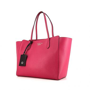 Bolso Cabás Gucci Swing en cuero rosa