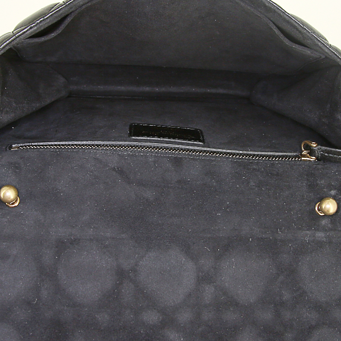 Dior Dioraddict shoulder bag in black leather cannage - Detail D3
