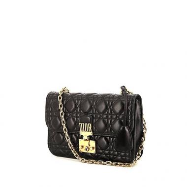 Bolso bandolera Dior Dioraddict en cuero cannage negro