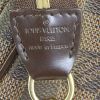 Sac/pochette Louis Vuitton Eva en toile damier enduite marron et cuir marron - Detail D4 thumbnail