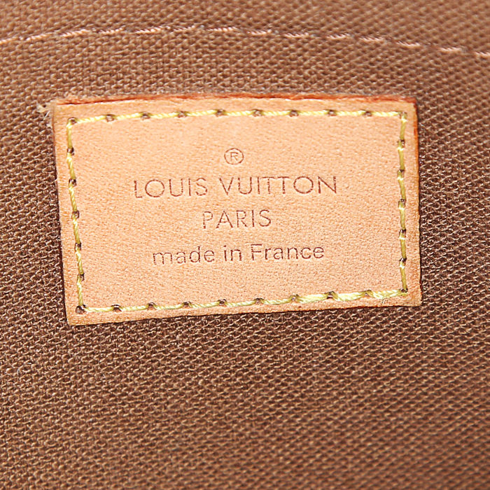 Louis Vuitton Sologne shoulder bag in brown monogram canvas and natural leather - Detail D3