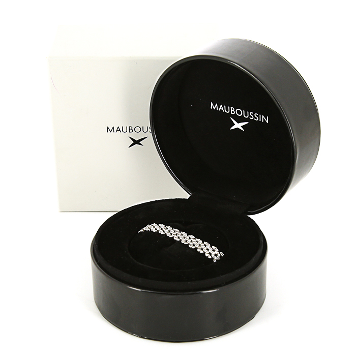 Bracciale flessibile Mauboussin Je Le Veux in oro bianco e diamanti