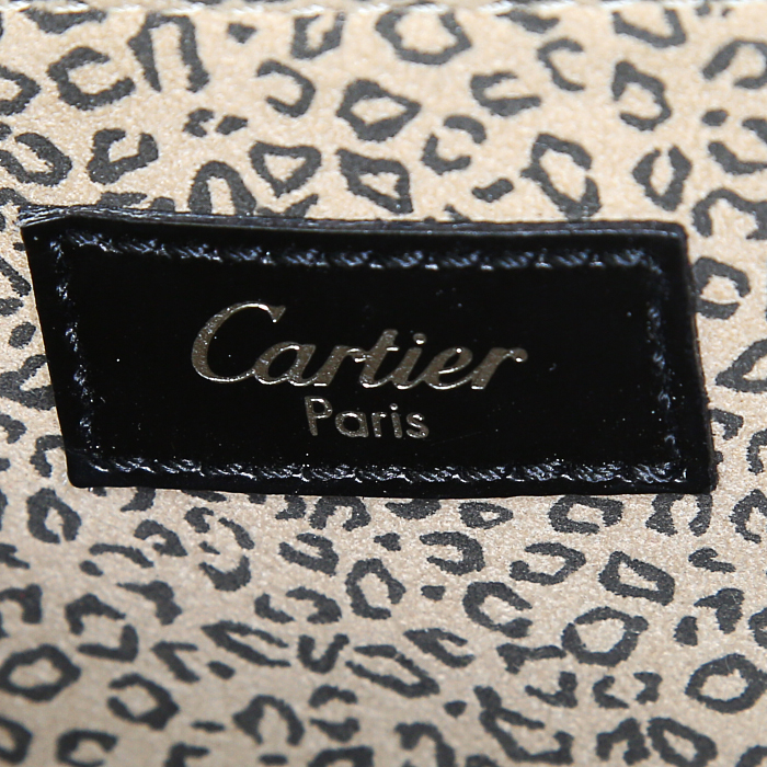 Sac à main Cartier Panthère en cuir noir - Detail D4