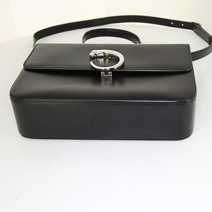 Cartier Panthère handbag in black leather - Detail D5