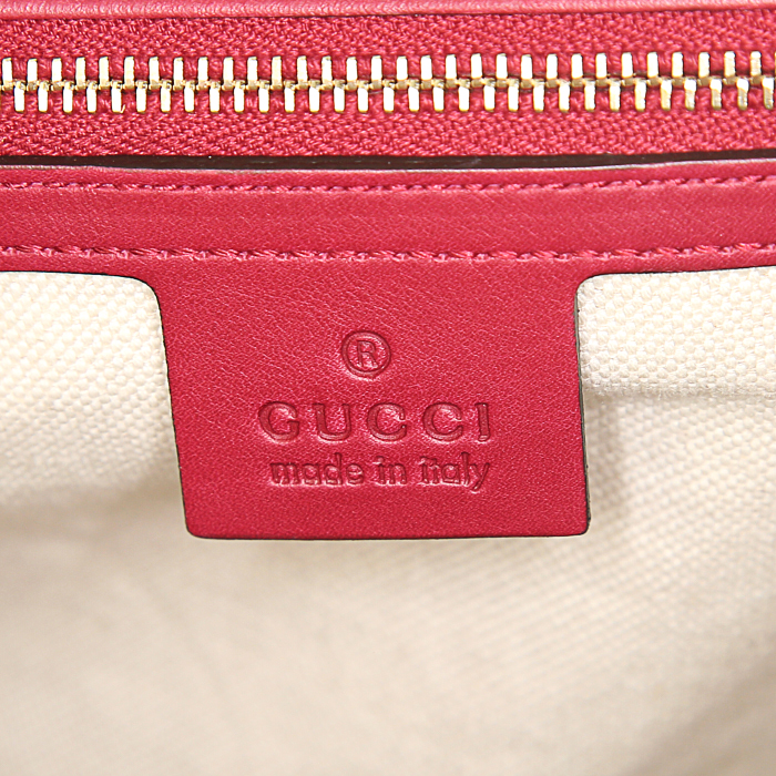 Gucci handbag in red leather - Detail D4