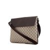 Gucci shoulder bag in grey monogram canvas and brown leather - 00pp thumbnail