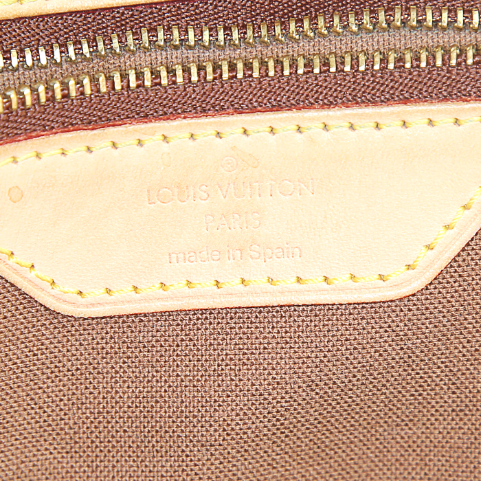 Louis Vuitton Abbesses shoulder bag in monogram canvas and natural leather - Detail D3