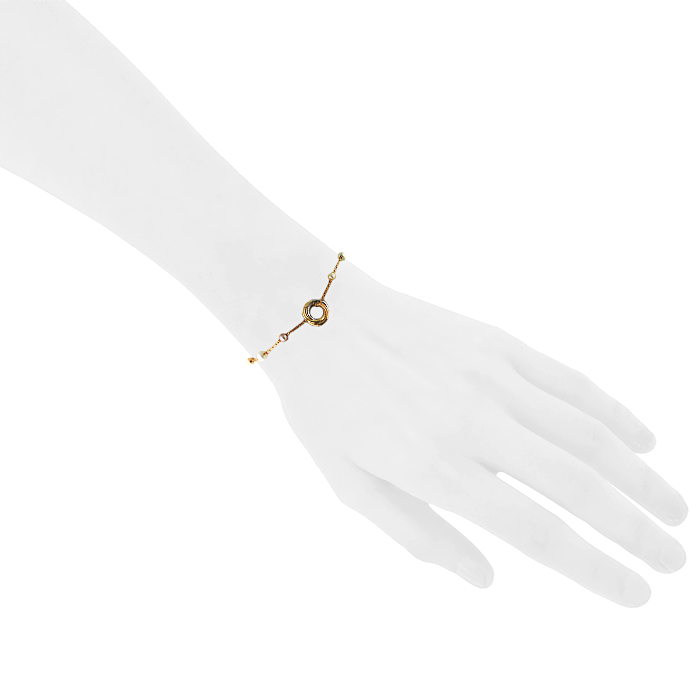 Cartier Trinity bracelet in 3 golds and pearls - Detail D1